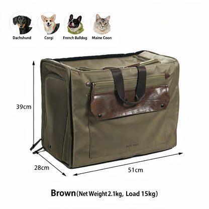Großkapazität Haustierrucksack, Dreiseitig Atmungsaktiver Katzen Hunde Tragerucksack, Ergonomischer  Outdoor Reisetasche