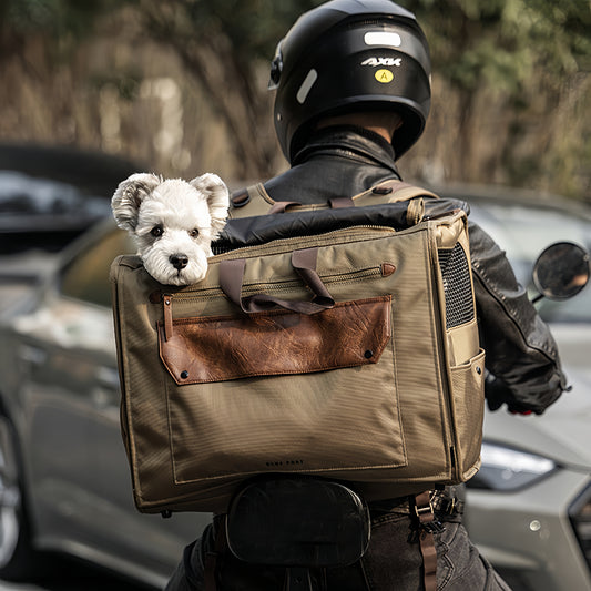 Großkapazität Haustierrucksack, Dreiseitig Atmungsaktiver Katzen Hunde Tragerucksack, Ergonomischer  Outdoor Reisetasche