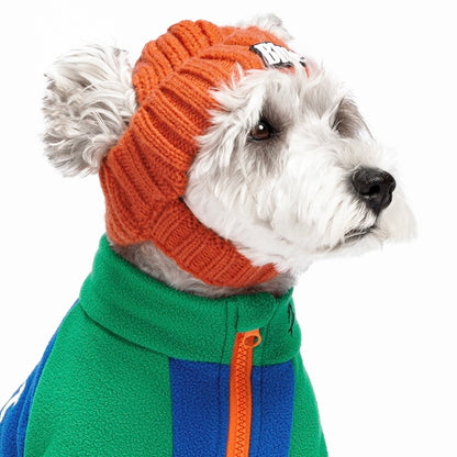 Strickmütze für Haustiere, warme Wintermütze mit Ohrlöchern für Hunde und Katzen, modische Herbst-Winter Kopfbedeckung