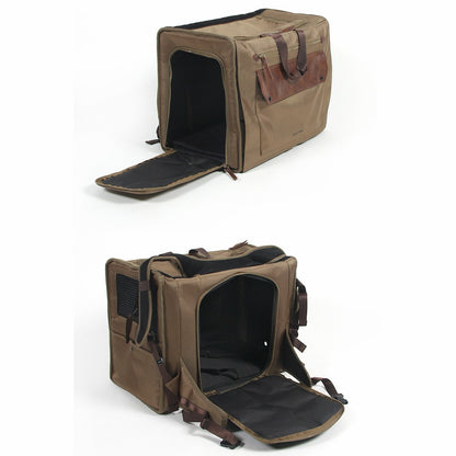 Großkapazität Haustierrucksack, Dreiseitig Atmungsaktiver Katzen Hunde Tragerucksack, Ergonomischer  Outdoor Reisetasche