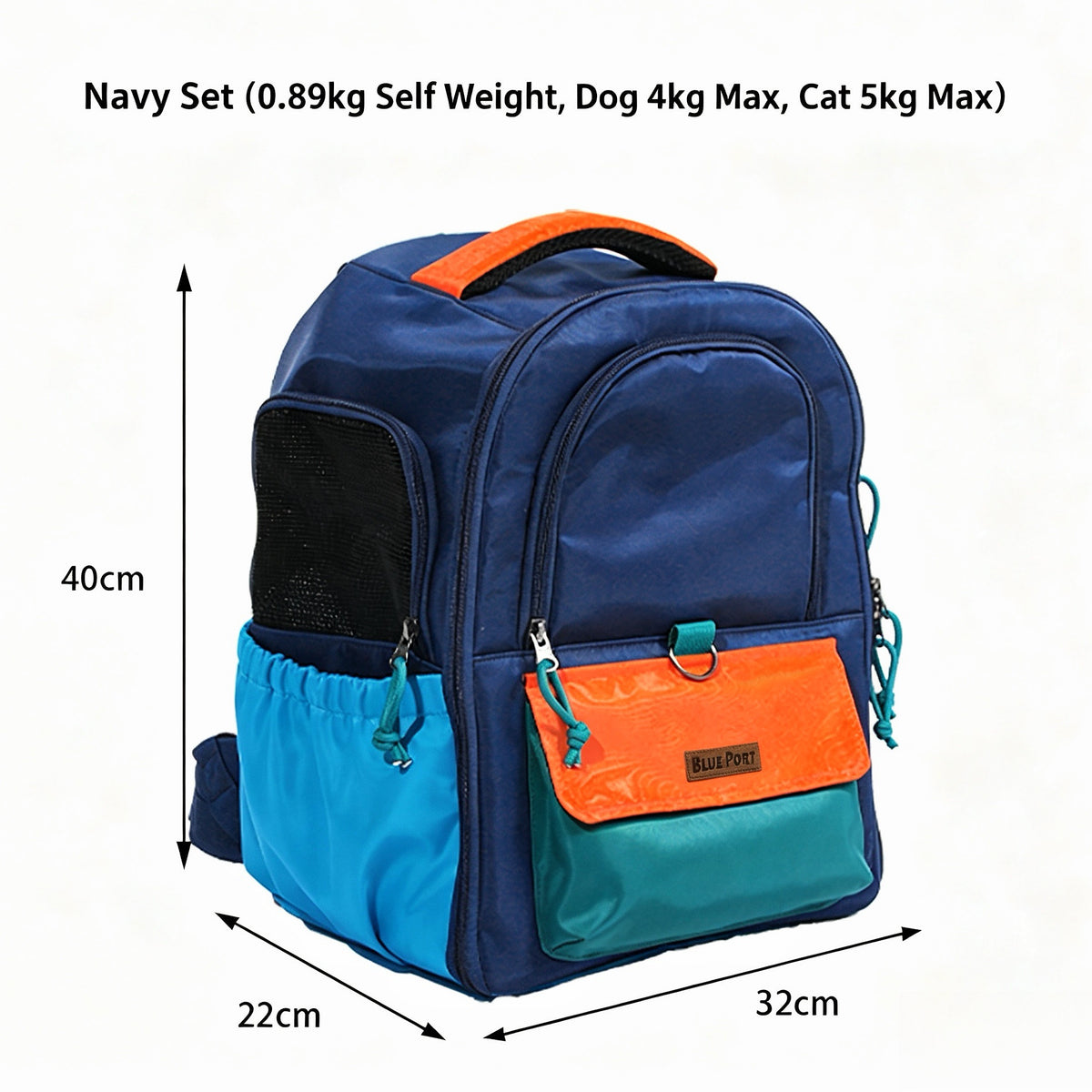 Leichter Farbblock‑Haustierrucksack, atmungsaktiver Hunde‑Katzen‑Rucksack, ausbruchsicher wasserabweisend für Wanderung Pendeln Kurztrips