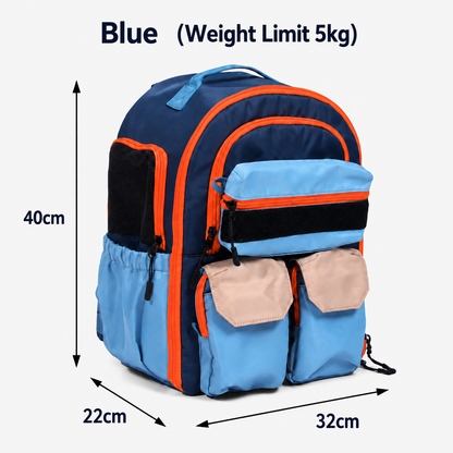 Wandelbare Haustier-Rucksack mit abnehmbarer Tasche, doppelschichtigem Fenster, wasserabweisender Reiserucksack für kleine Katzen Hunde