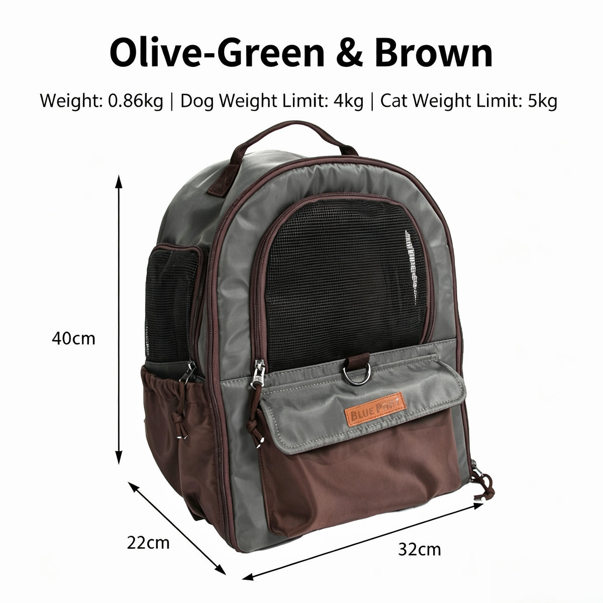 Retro Farbblock, Voröffnung Ausbruchschutz, Ergonomische Atmungsaktive Polyester, Abnehmbare Basis & Mehrfachtaschen, Haustierrucksack