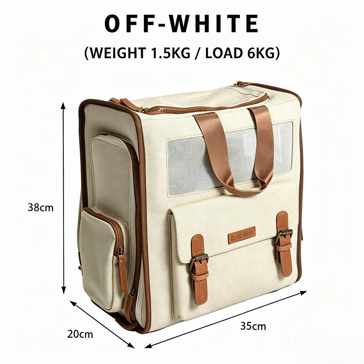Stilvoller Vintage-Haustier-Rucksack für Hunde & Katzen, wasserabweisender Polyester-Reiserucksack mit Seitenöffnung, abnehmbarer Bodenmatte