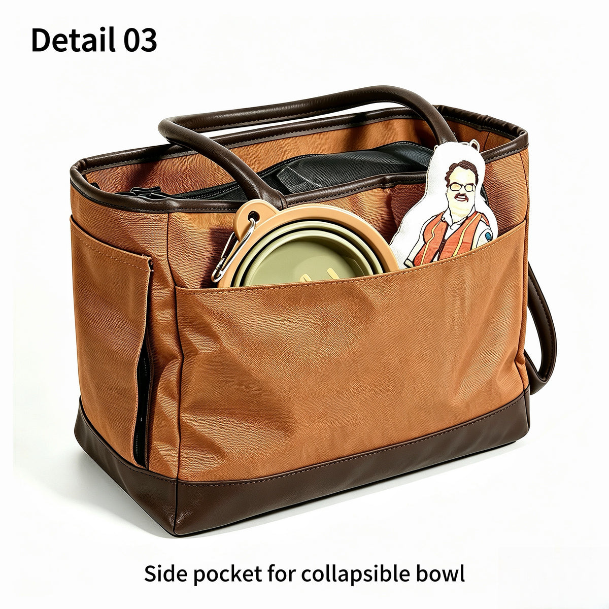 Elegante Hundetasche Tragetasche für kleine Hunde und Katzen , Pet Tote Bag mit PU-Leder, Atmungsaktives Netzfenster & Sicherheitsleine