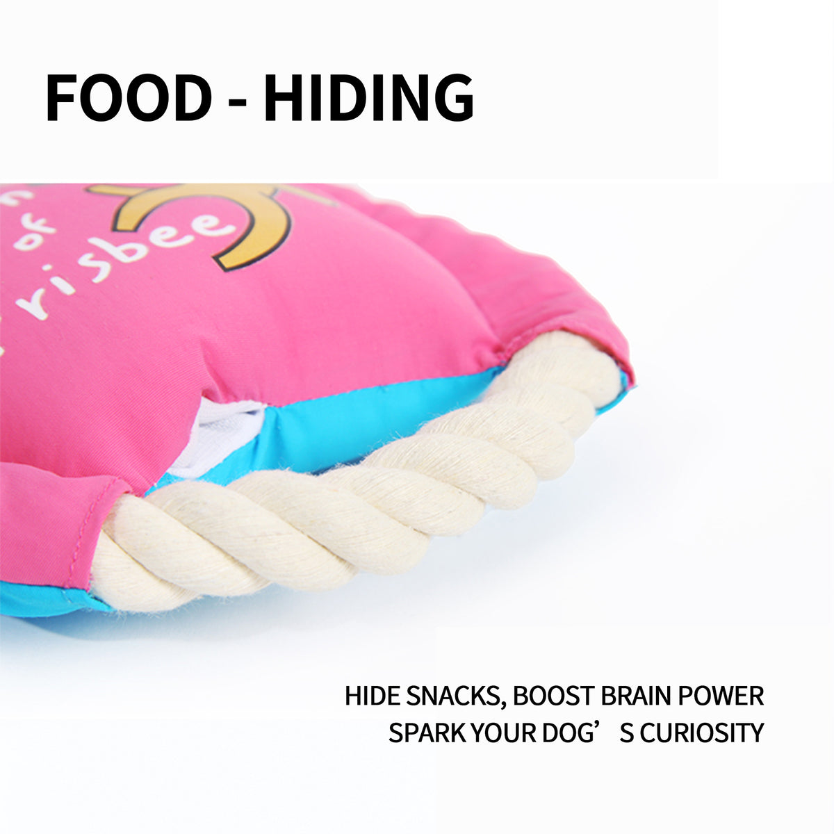 Pfeifendes Seil Hundefrisbee Spielzeug, Interaktives Leckerli Versteck Zugspiel, Robustes Apportier Kauspielzeug für draußen