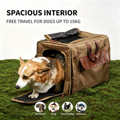 Großkapazität Haustierrucksack, Dreiseitig Atmungsaktiver Katzen Hunde Tragerucksack, Ergonomischer  Outdoor Reisetasche