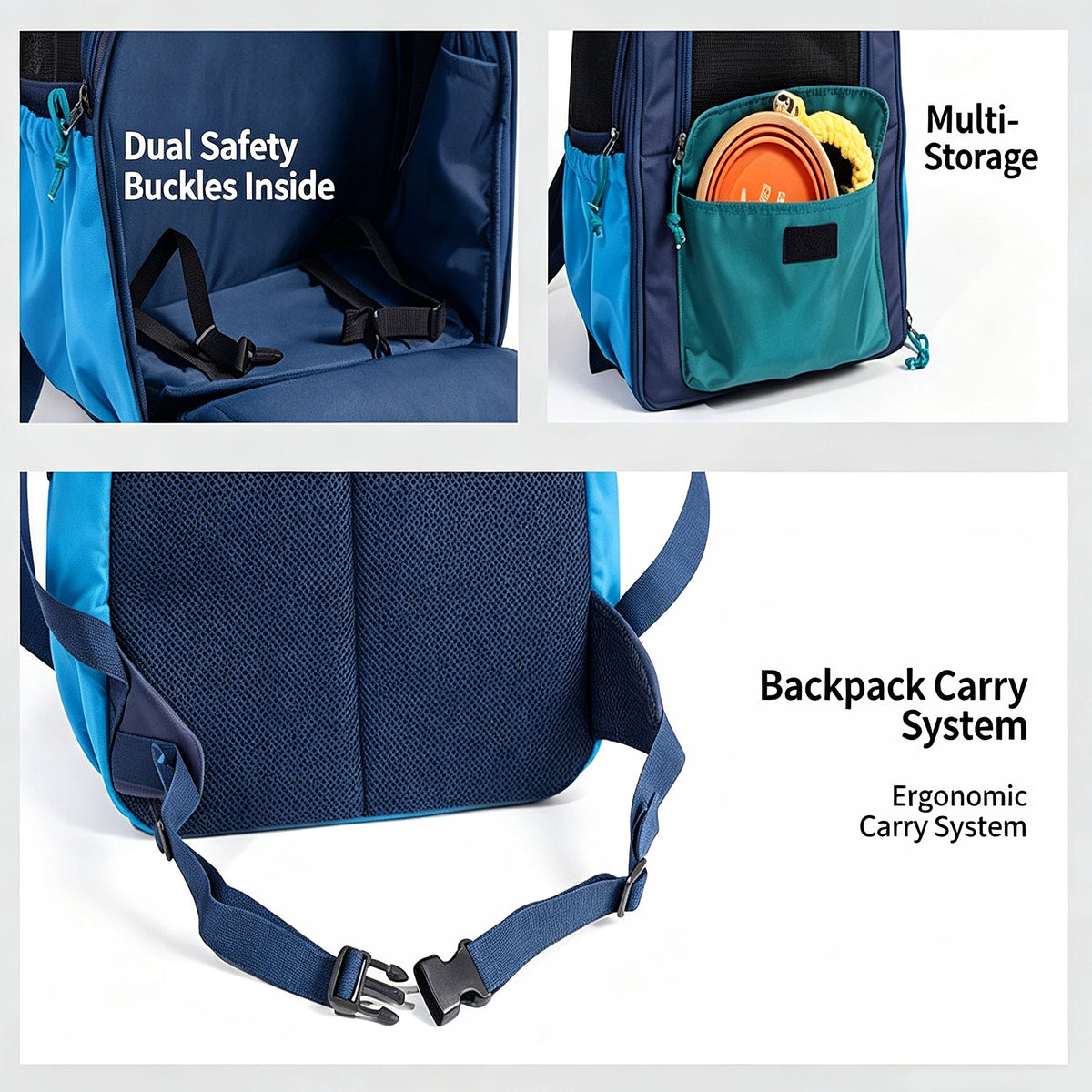 Leichter Farbblock‑Haustierrucksack, atmungsaktiver Hunde‑Katzen‑Rucksack, ausbruchsicher wasserabweisend für Wanderung Pendeln Kurztrips