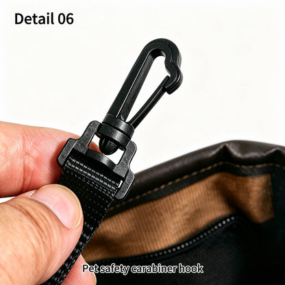 Elegante Hundetasche Tragetasche für kleine Hunde und Katzen , Pet Tote Bag mit PU-Leder, Atmungsaktives Netzfenster & Sicherheitsleine