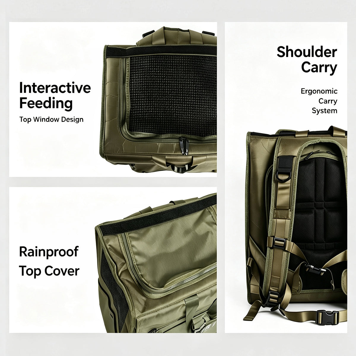 Großer Ergonomischer Haustier‑Rucksack, Faltbarer Tierrucksack für Hunde & Katzen, Belüfteter Transportrucksack für Outdoor‑Ausflüge