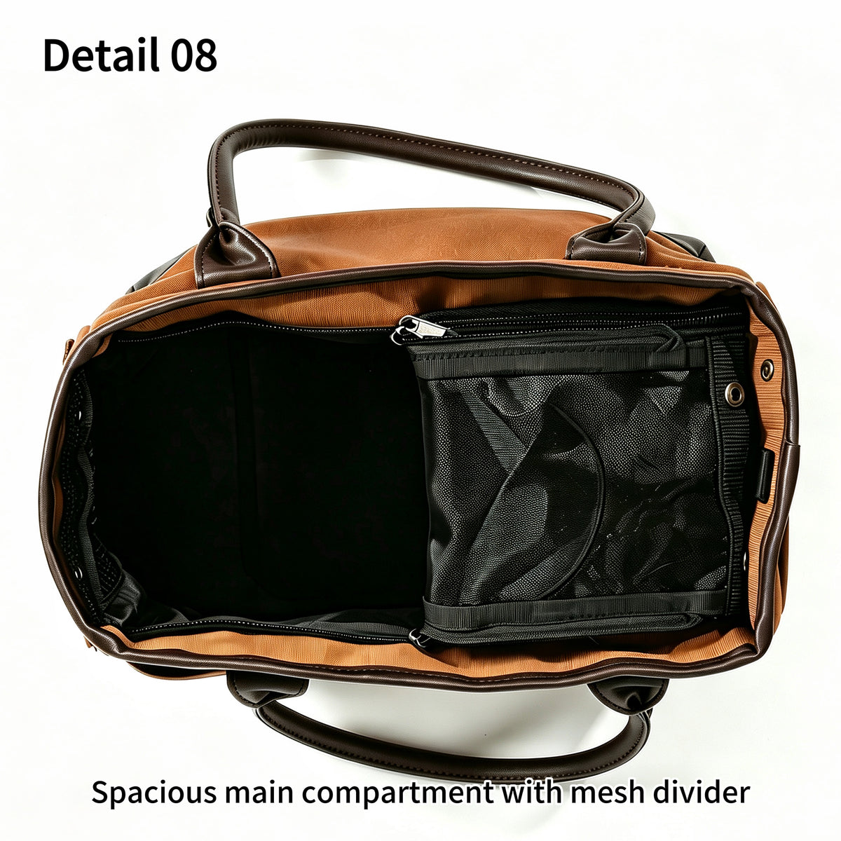 Elegante Hundetasche Tragetasche für kleine Hunde und Katzen , Pet Tote Bag mit PU-Leder, Atmungsaktives Netzfenster & Sicherheitsleine