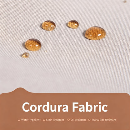 Wasserdichtes Cordura Haustier‑Autonest, beißfestes Hundebett, waschbarer Reisesitz mit Ausbruchschutz‑Leine & Stauraum