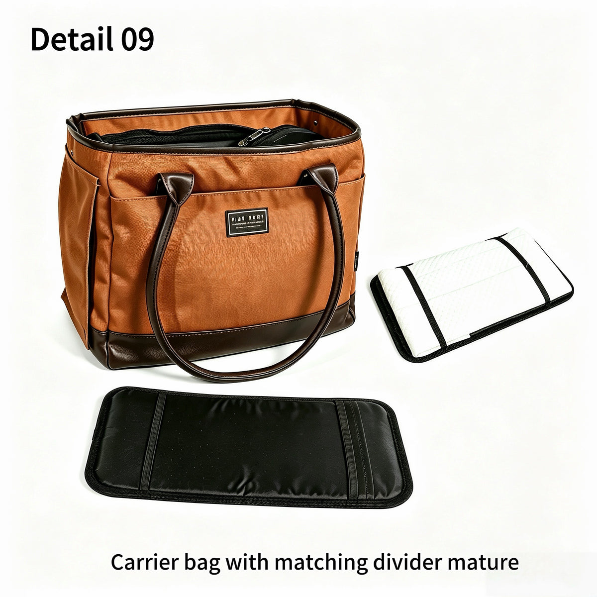Elegante Hundetasche Tragetasche für kleine Hunde und Katzen , Pet Tote Bag mit PU-Leder, Atmungsaktives Netzfenster & Sicherheitsleine