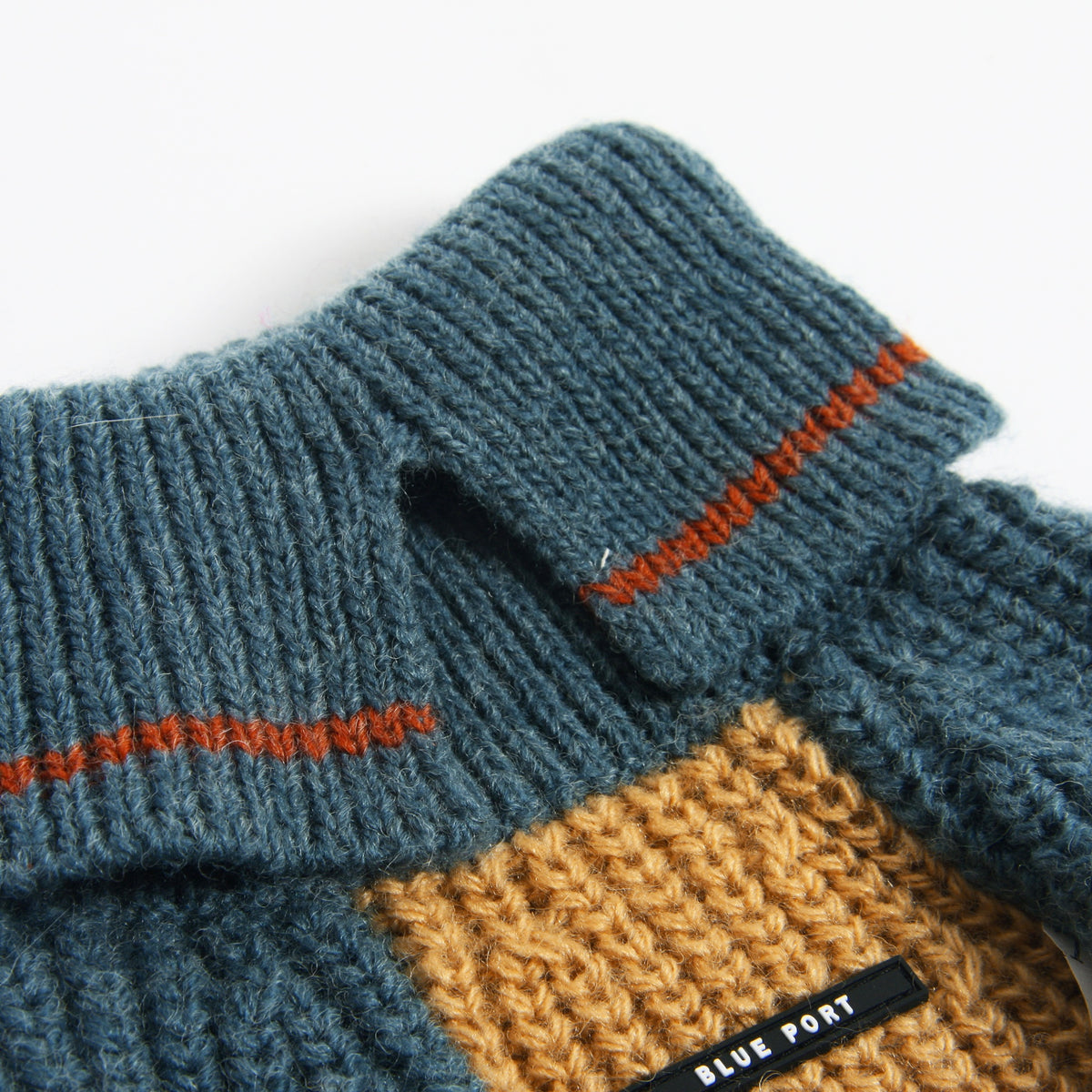 Color‑Block‑Wollmisch‑Haustierpullover, Strickpullover mit doppeltem Revers, warme Kleidung für Herbst und Winter