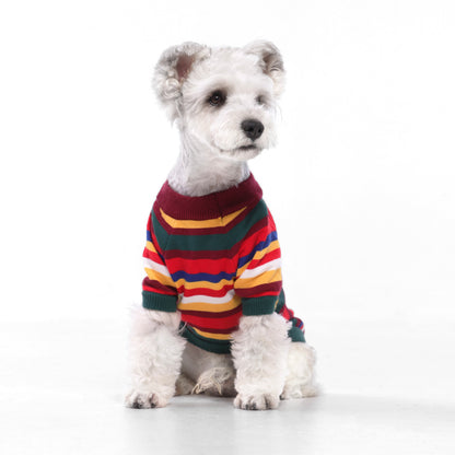 Color‑Block‑Wollmisch‑Haustierpullover, Raglan‑Ärmel‑Pullover für Hunde und Katzen (Herbst Winter).