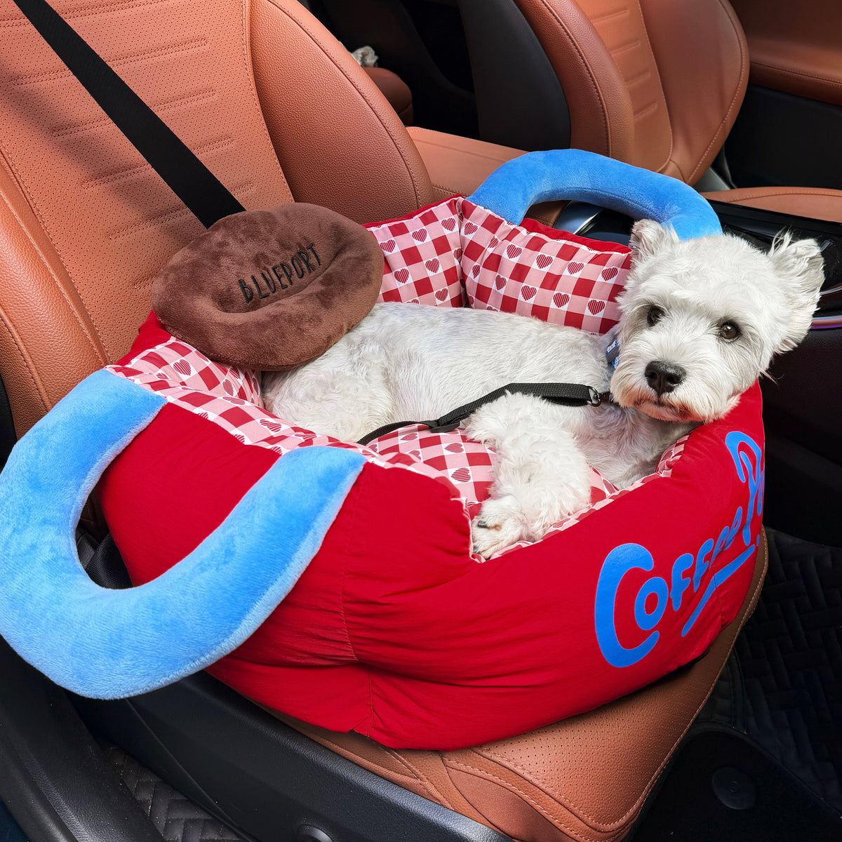 Haustierbett & Autositz für Haustiere, beruhigendes Hundebett für den Innenbereich, Teflon wasserdicht, ölabweisend,  Haustiernest