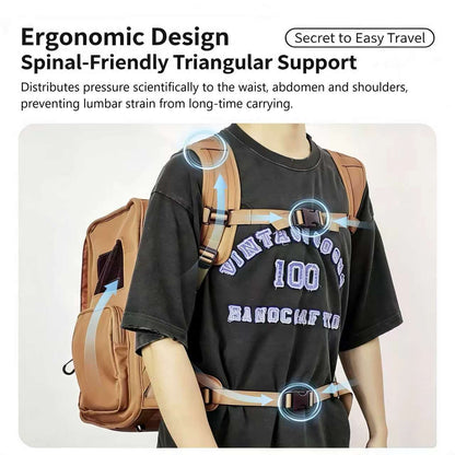 Vintage geräumiger Haustierrucksack,4‑seitig belüfteter Katzen‑Hunde‑Rucksack,ergonomische Tasche für Pendeln Wanderung Ausflüge