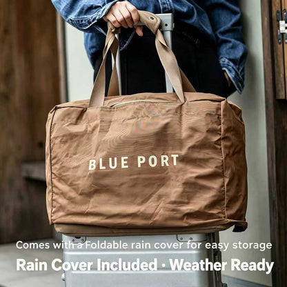 Vintage atmungsaktives Netz‑Haustier‑Tote, Polyester Reisetasche mit abnehmbarem Kissen, faltbarer Regenschutz & Koffergurt