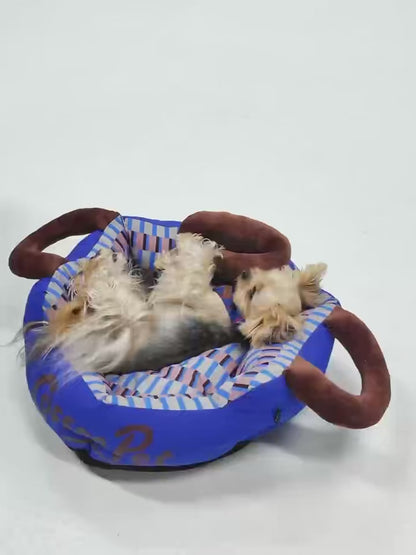 Haustierbett & Autositz für Haustiere, beruhigendes Hundebett für den Innenbereich, Teflon wasserdicht, ölabweisend,  Haustiernest
